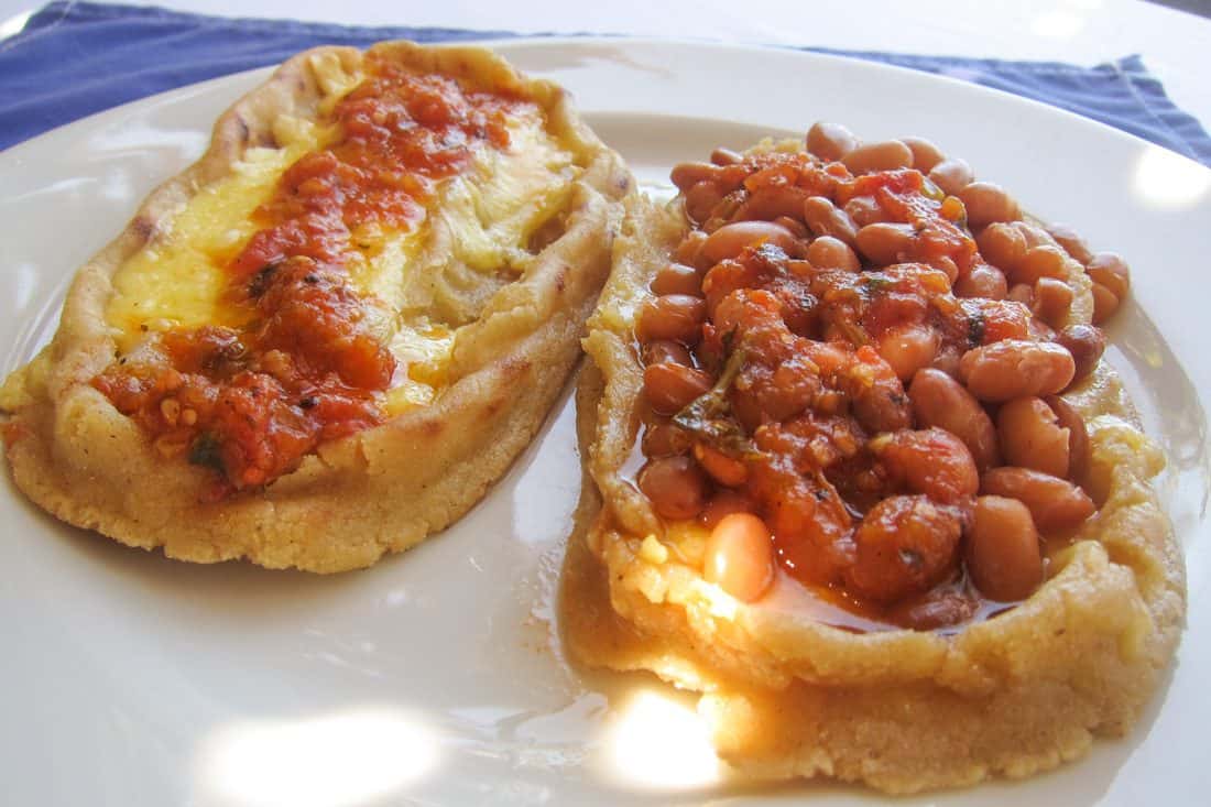 Cheese and bean huaraches