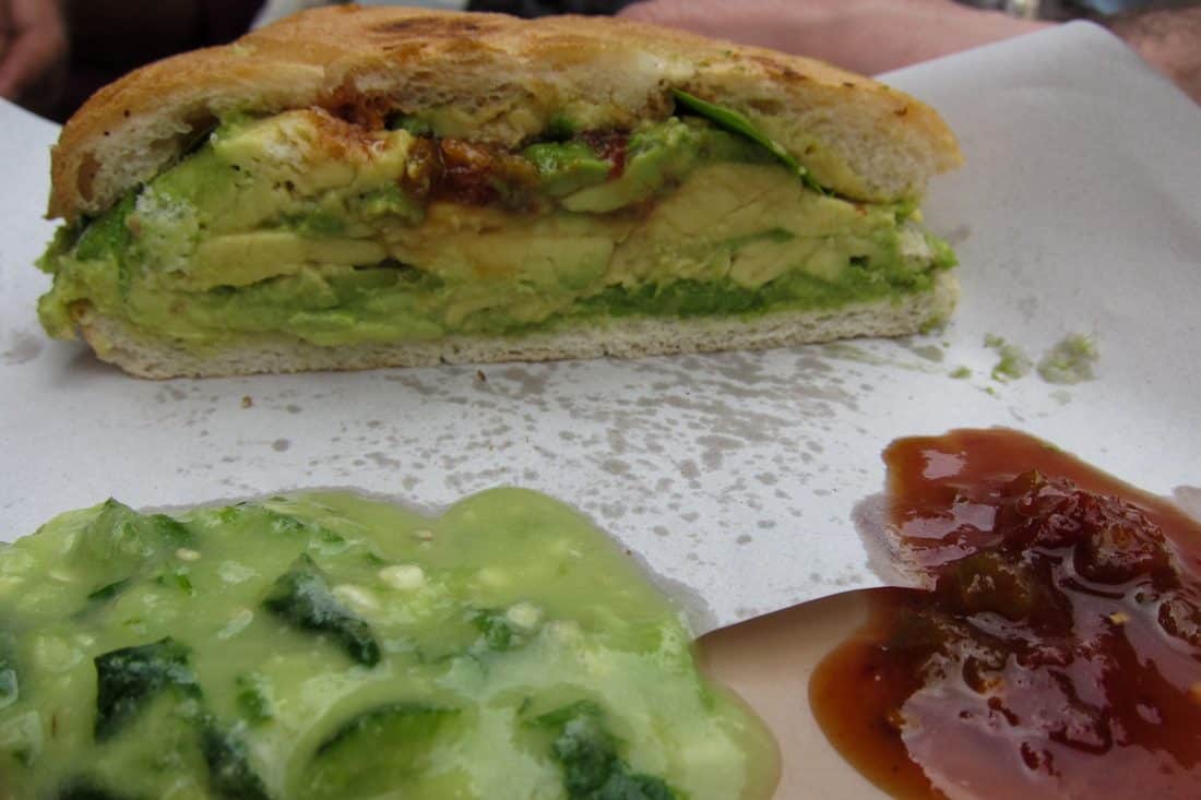 Avocado and Chipotle torta