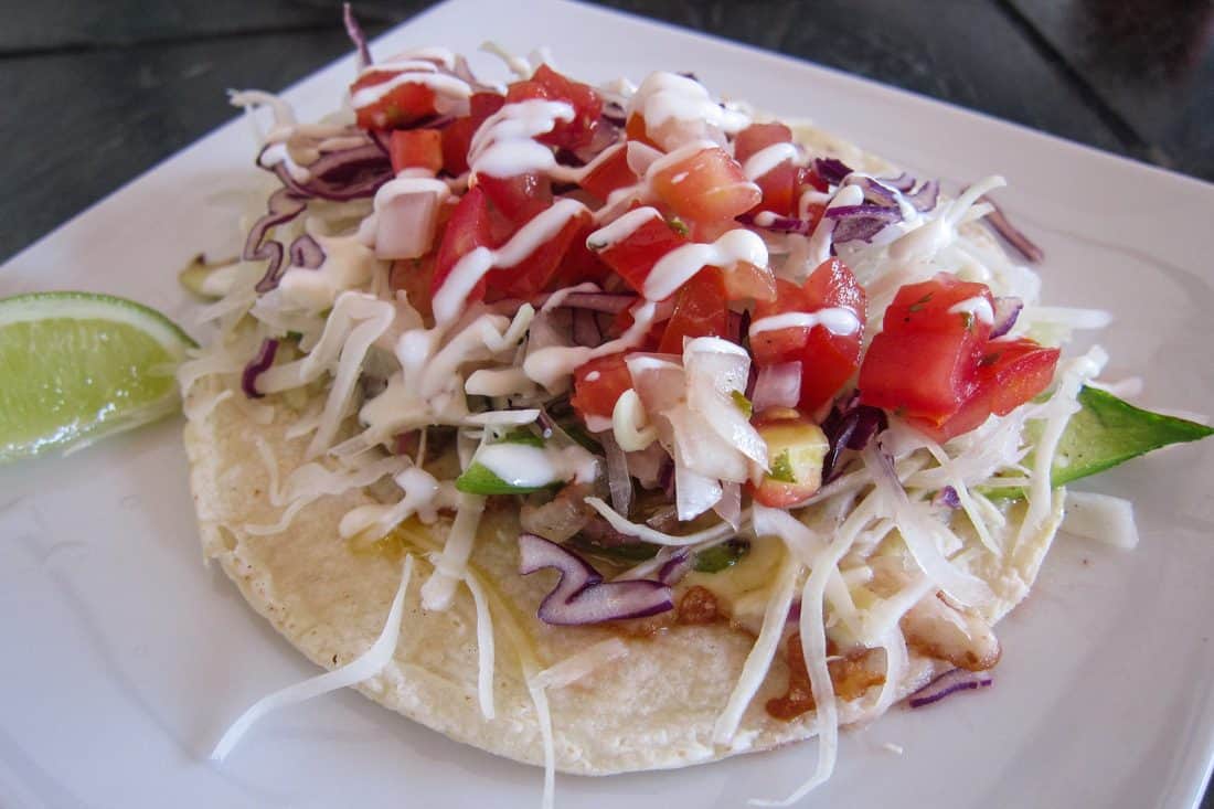 Veggie taco at Baja Taqueria, San Pancho