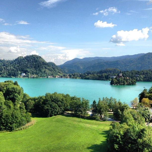 Lake Bled view from Hotel Triglav