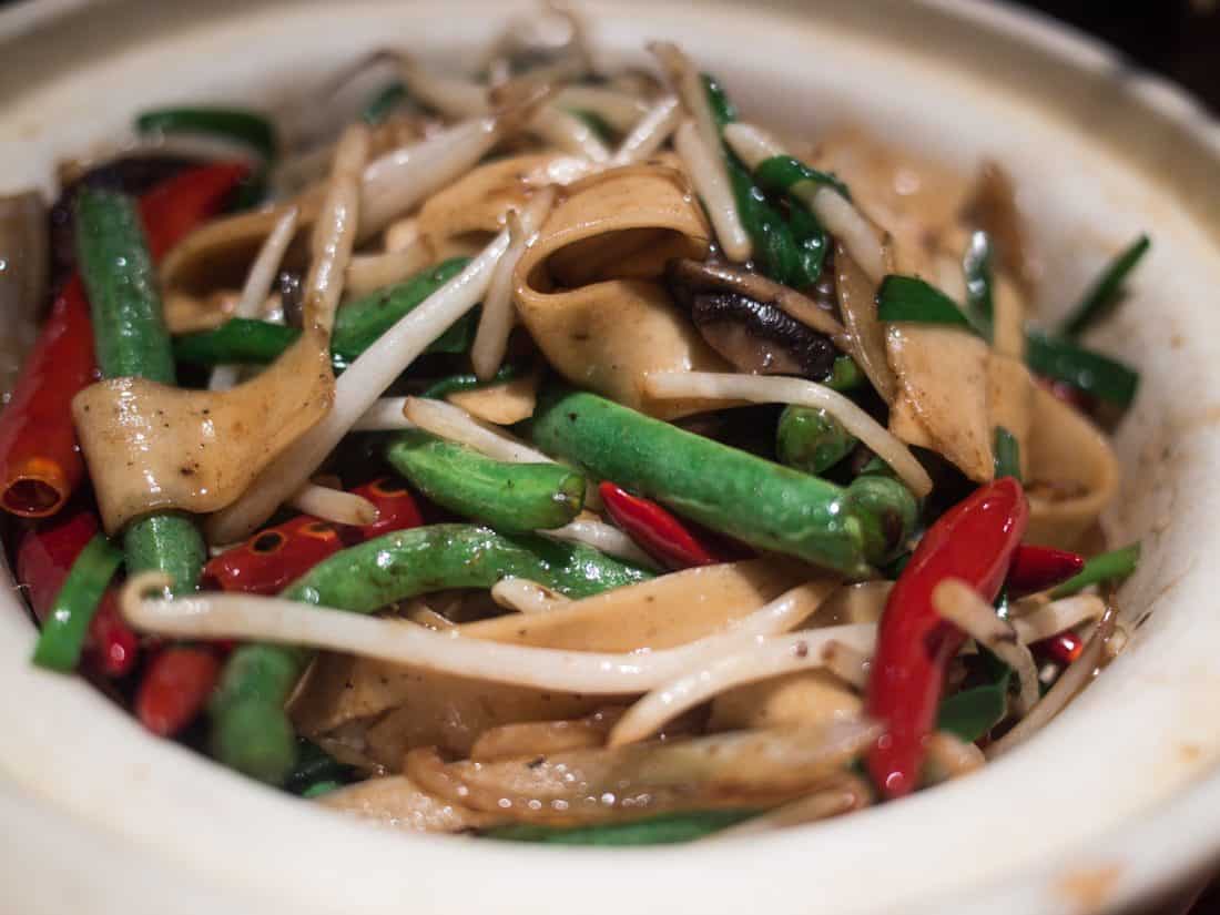 Black pepper egg noodles at Betelnut