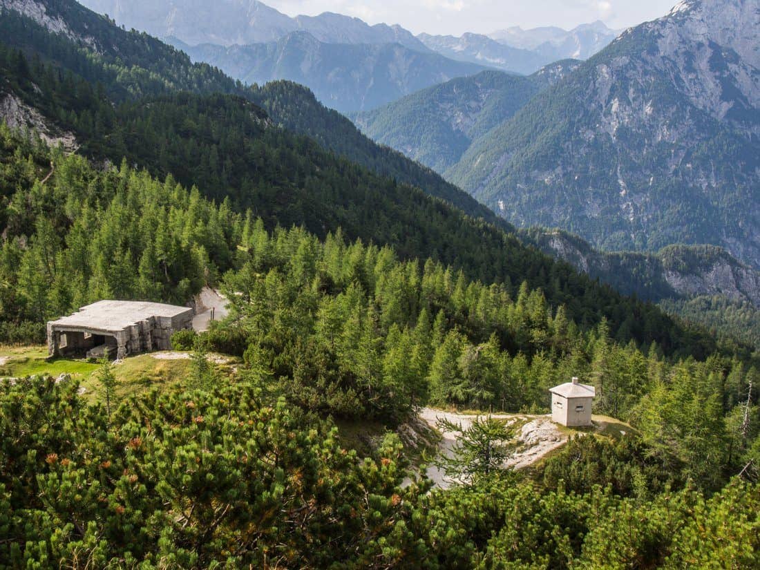 WW1 bunkers at Triglav National Park, Slovenia