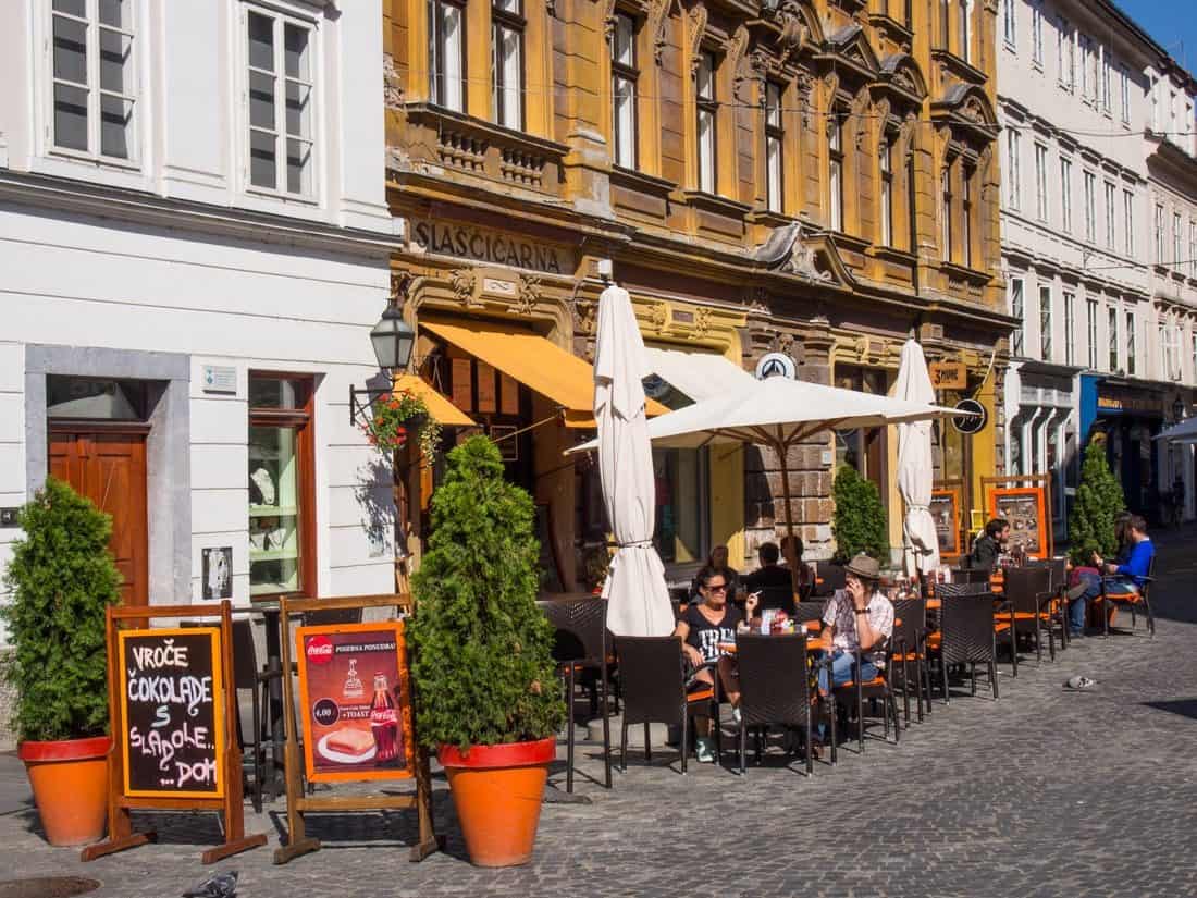 Cafes in Ljubljana old town