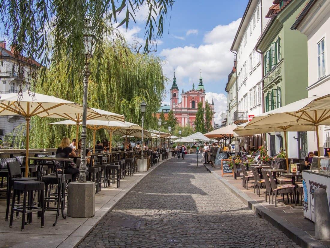 Ljubljana riverside cafes