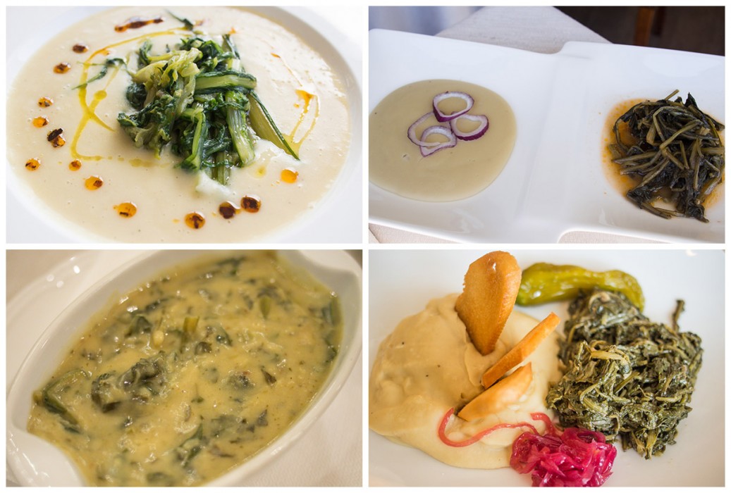 A classic Puglian food- Fava bean puree and chicory