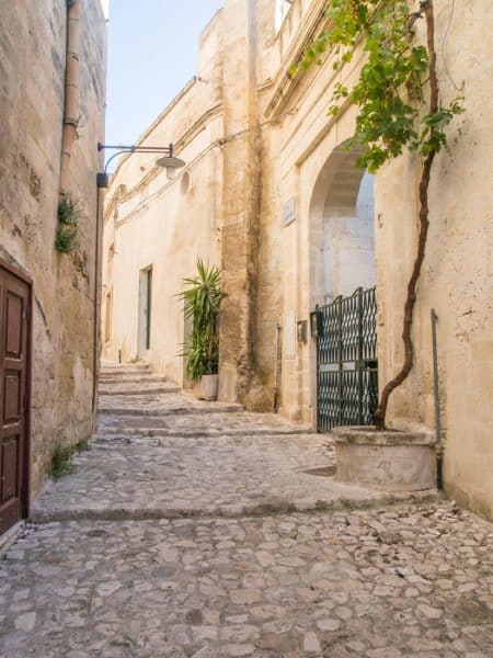 Streets of Matera's sassi