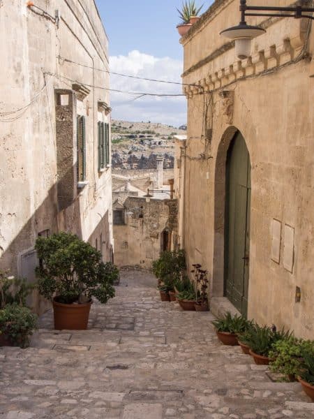 Streets of Matera's sassi