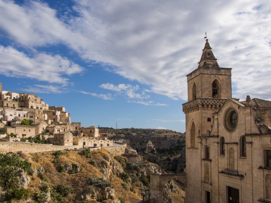 The view from La Corte dei Pastori in Matera, Italy