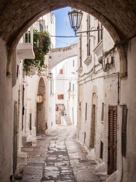 Ostuni archway in Puglia, Italy