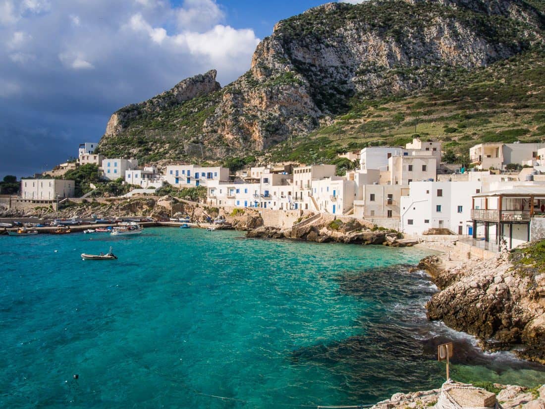 Cala Dogana village on Levanzo island, Sicily