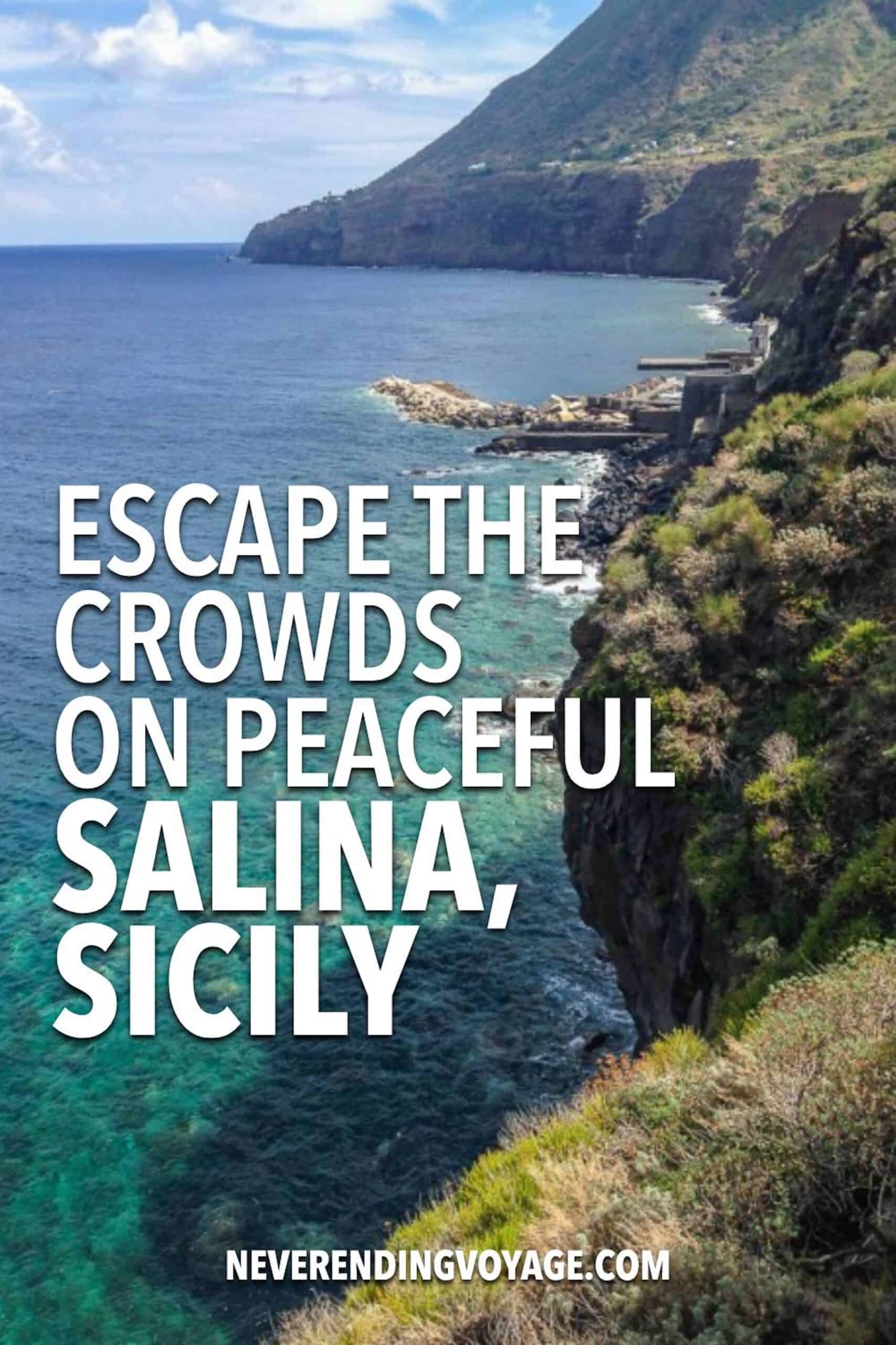 Salina Sicily Travel Guide Pinterest pin