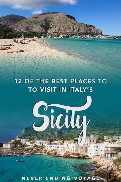 From Palermo to the Aeolian islands, here are the 12 best places to travel to in Sicily, Italy. #sicily #italy #sicilytravel #italytravel #europe #europetravel