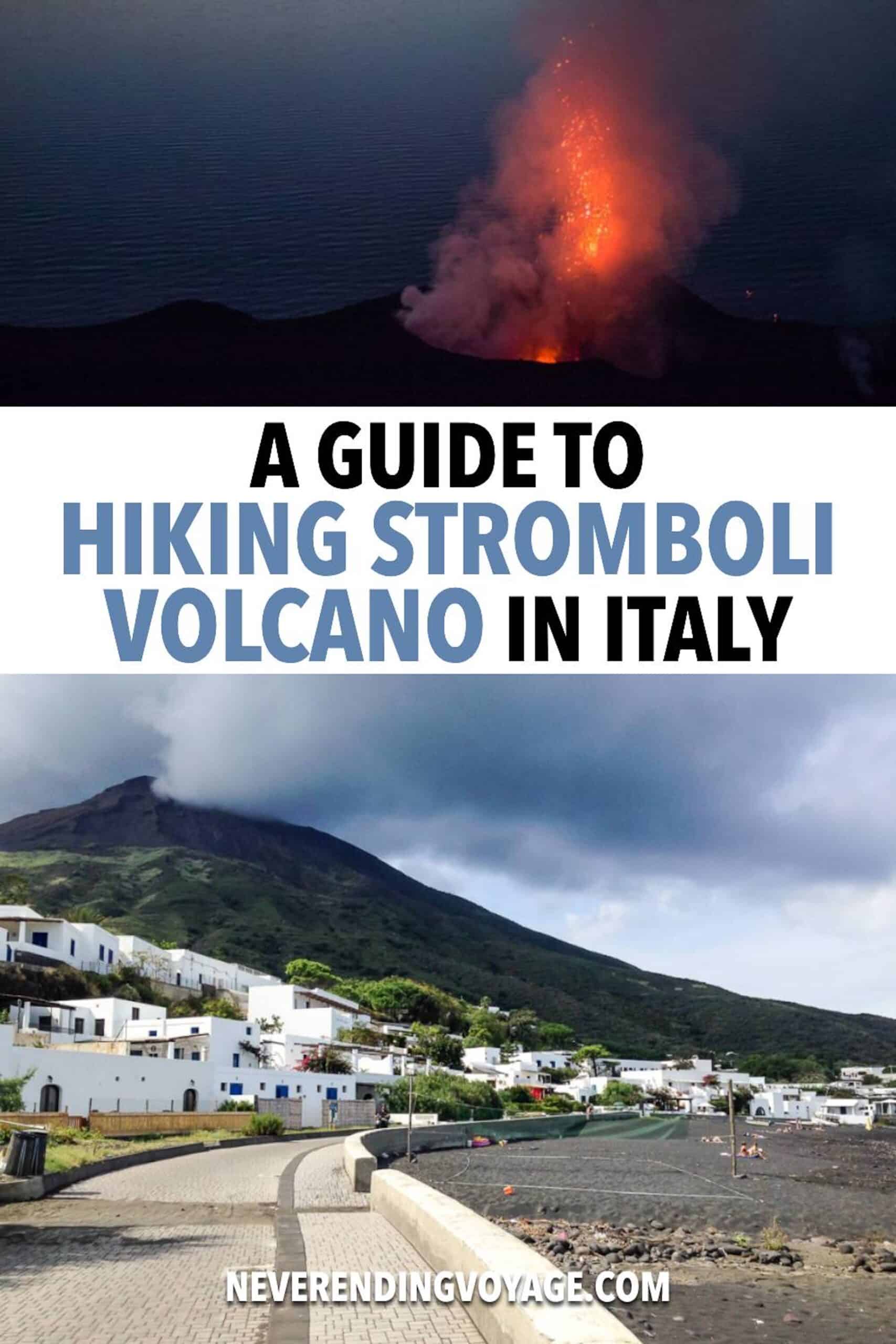 Hiking Stromboli Guide Pinterest pin