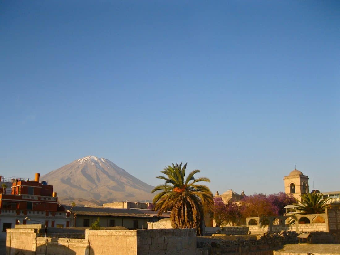 View of Volcano Misti from Arequipa