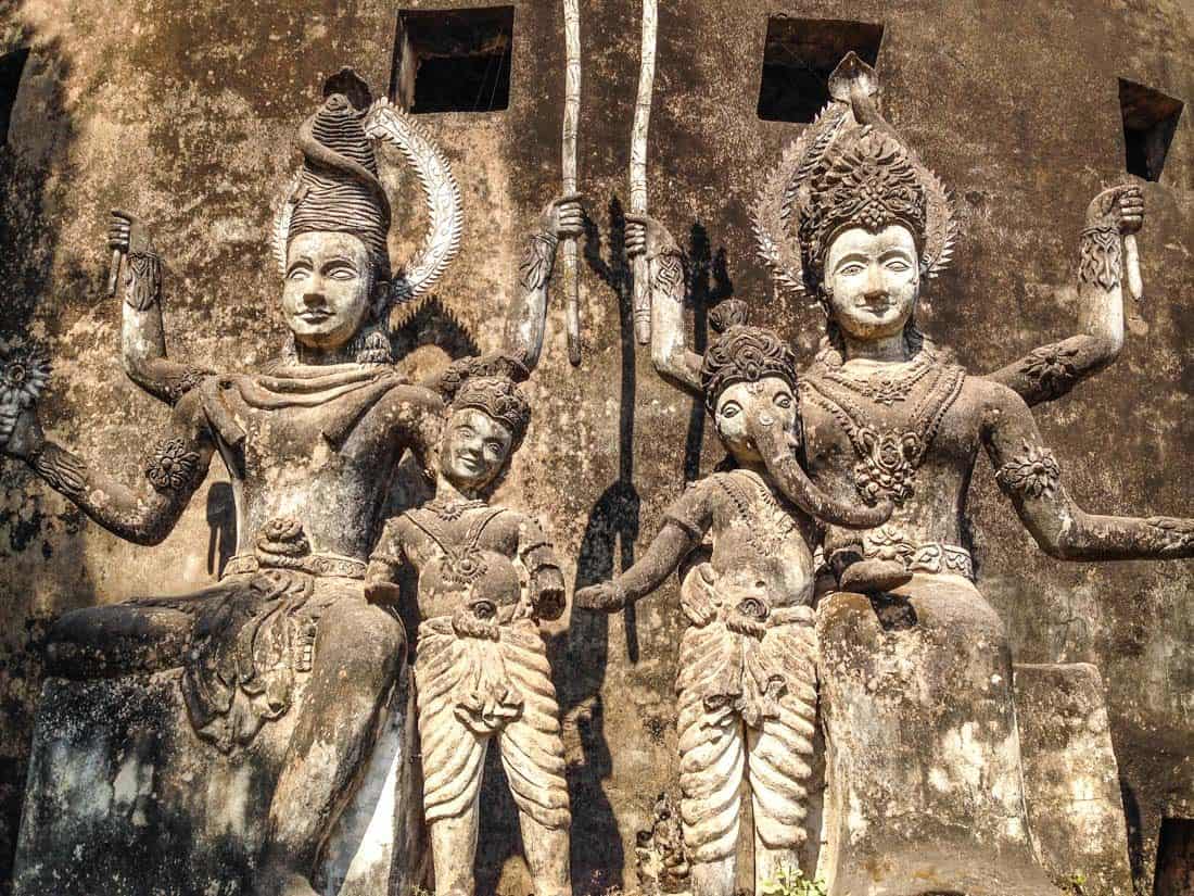 Pumpkin carvings at Buddha Park, Vientiane, Laos