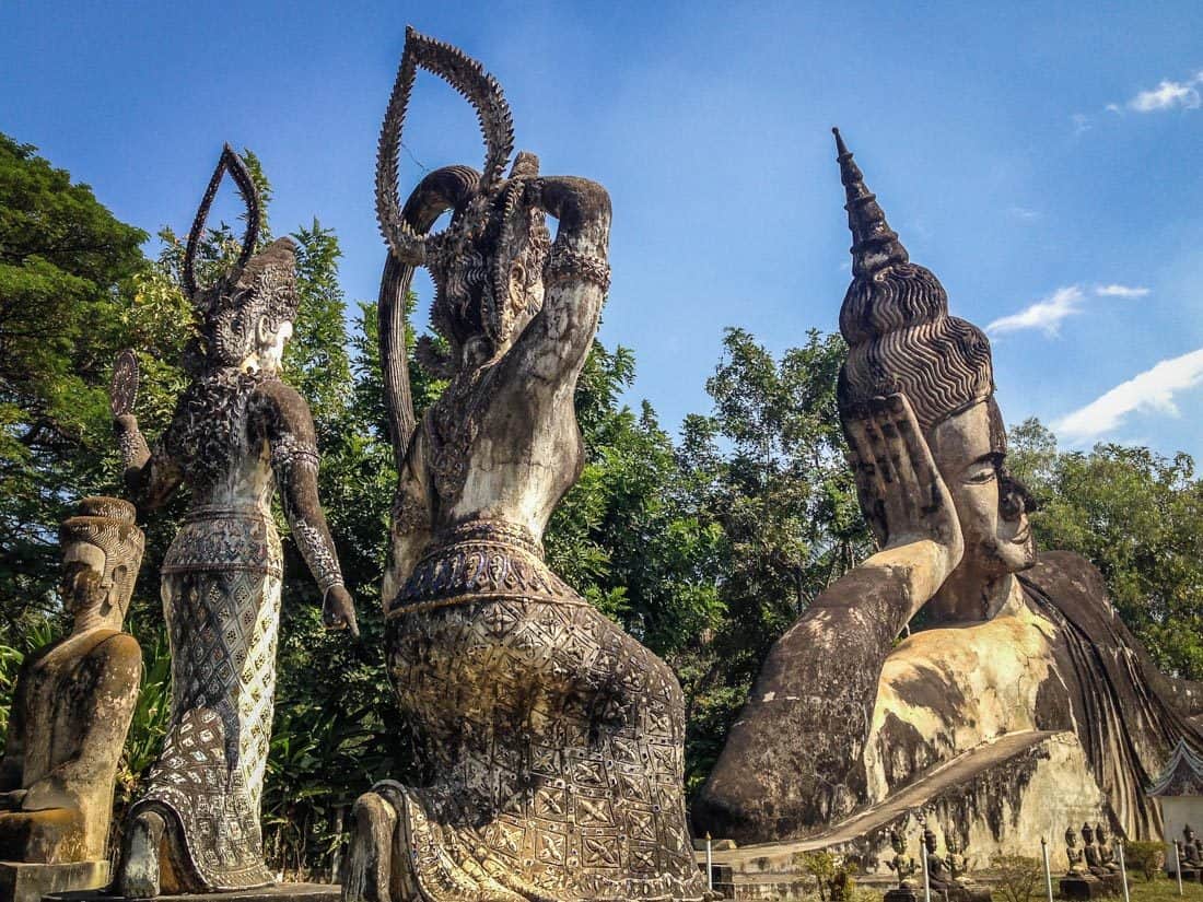 Reclining Buddha at Buddha Park, Vientiane, Laos