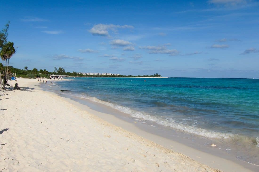 The beach in Playa del Carmen where I started to run