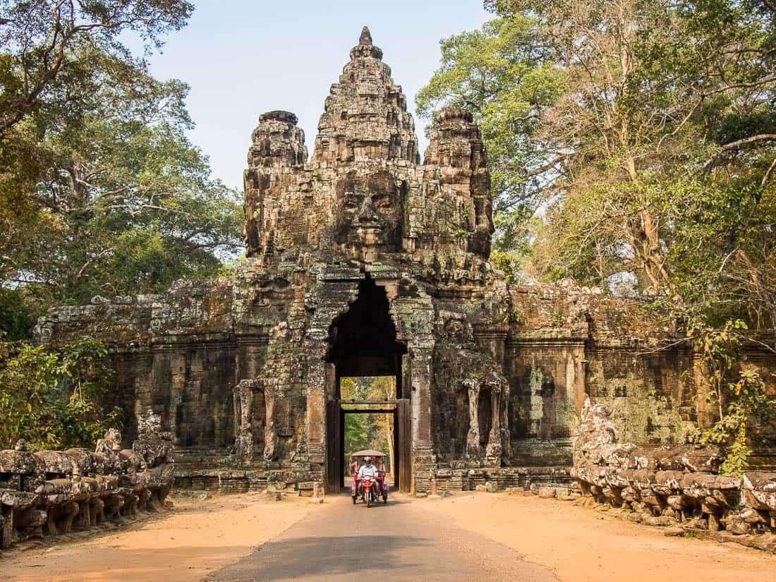 Tuk Tuk at Angkor Thom's south gate