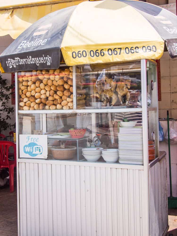 Baguette stall, Cambodia