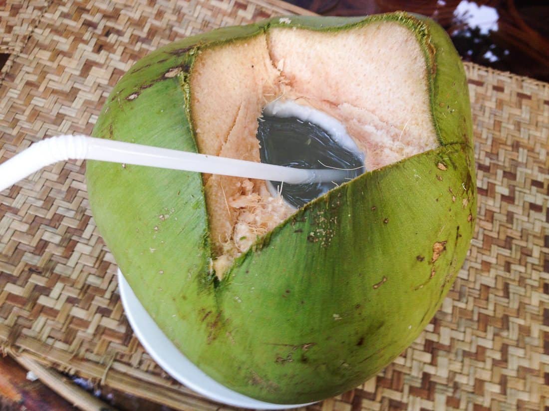 Fresh green coconut, Cambodia