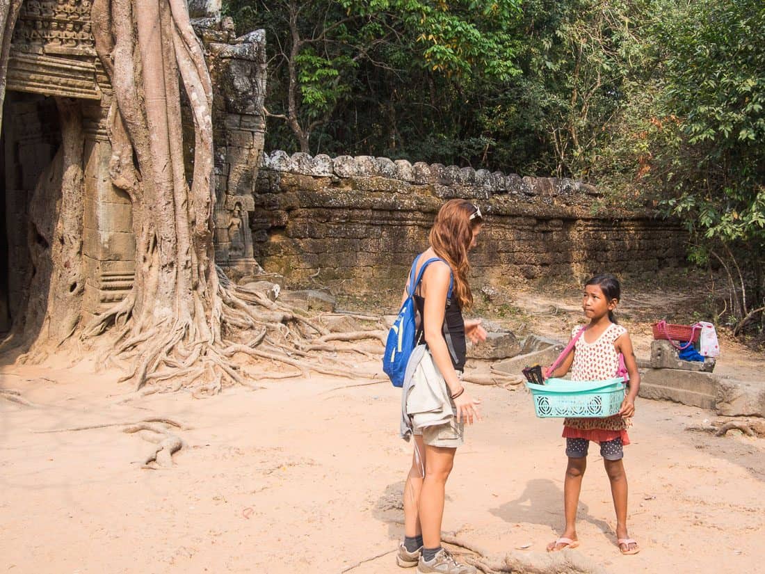 Child vendor at Ta Som, Angkor