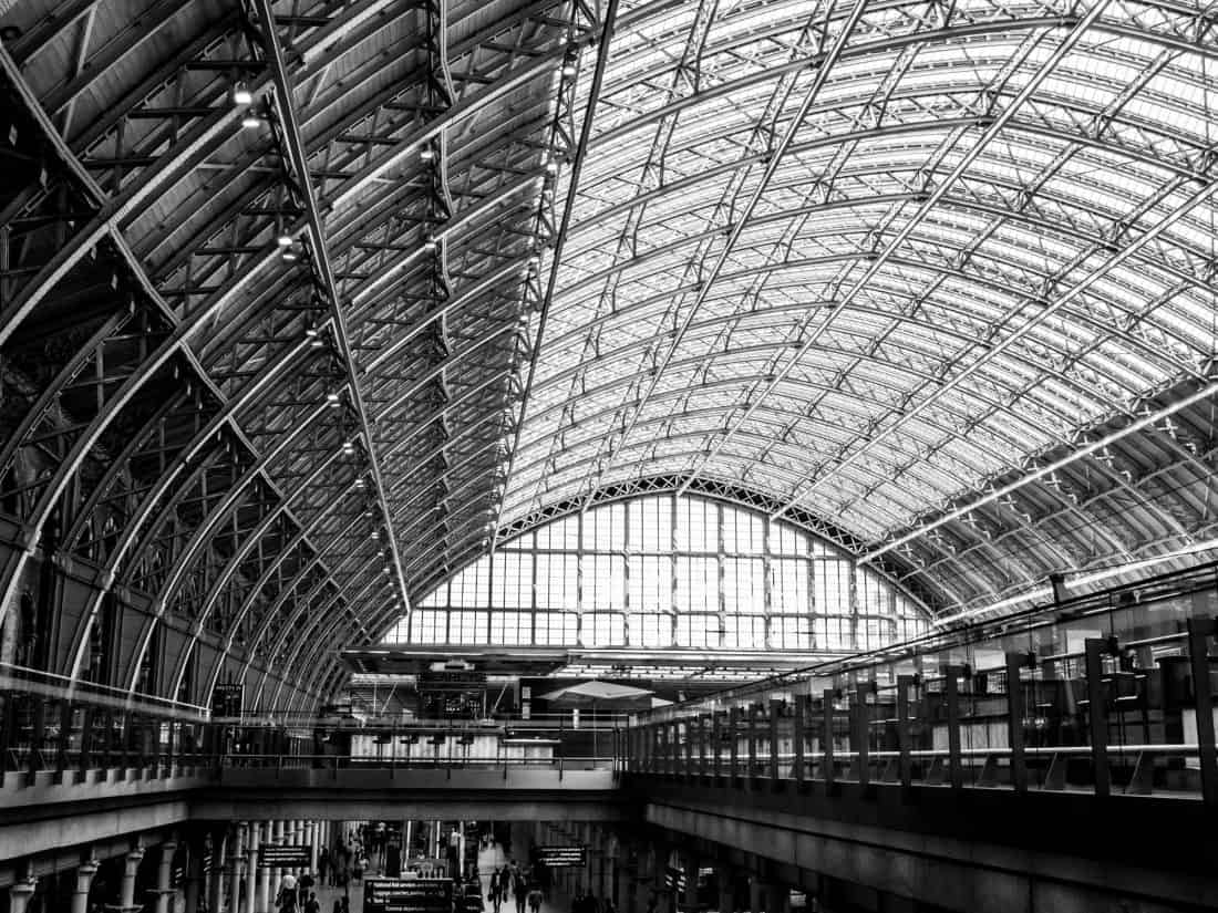 St Pancras train station, London