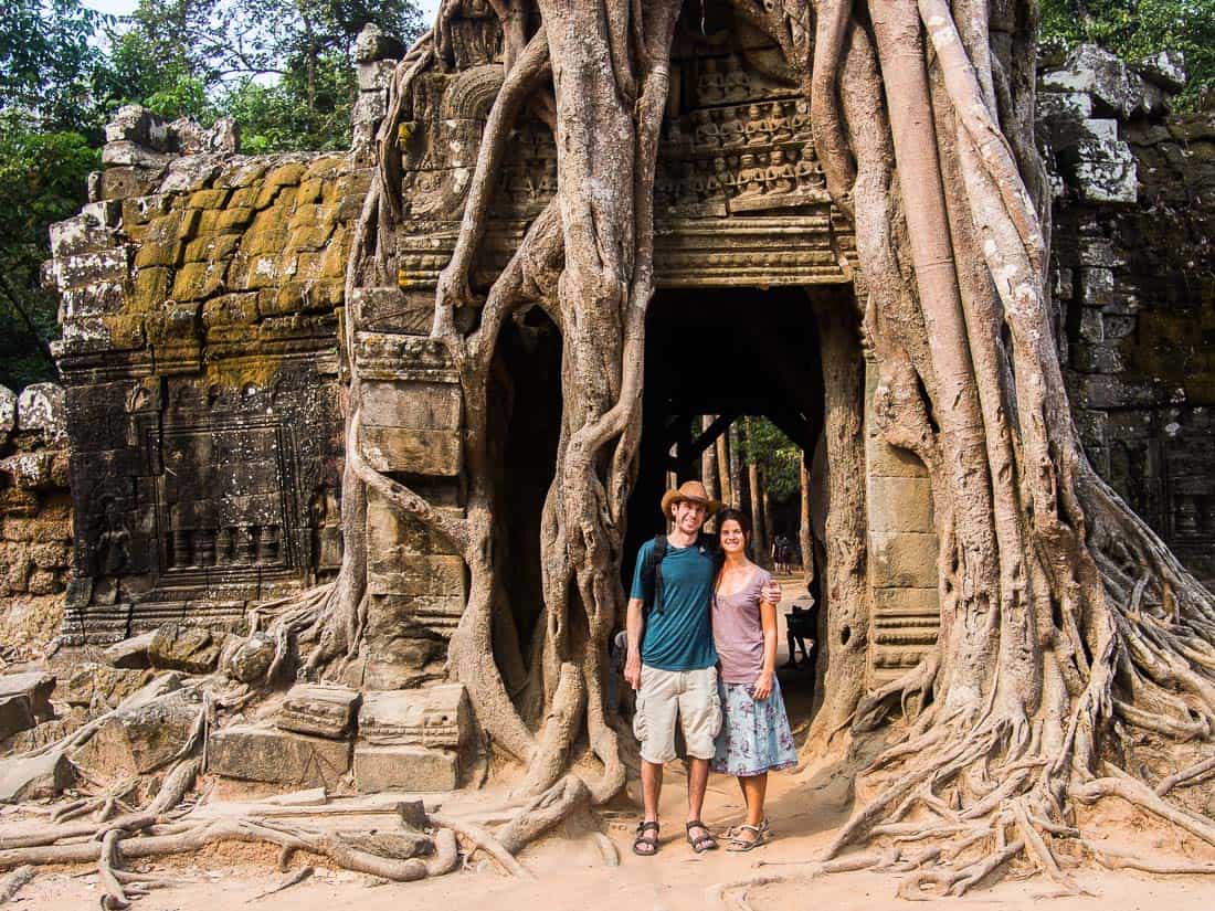 Erin and Simon at Ta Som, Angkor