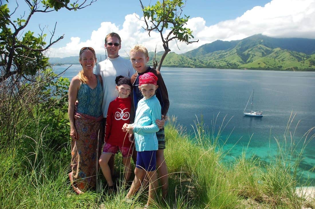 It’s hard to resist a hike to a view of your floating home below. Islands off Flores, Indonesia