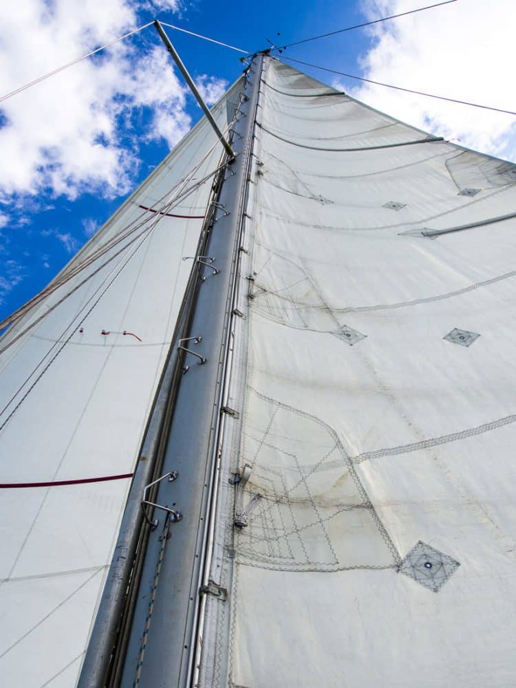 Mainsail on Kay Sira, Langkawi Sailing School