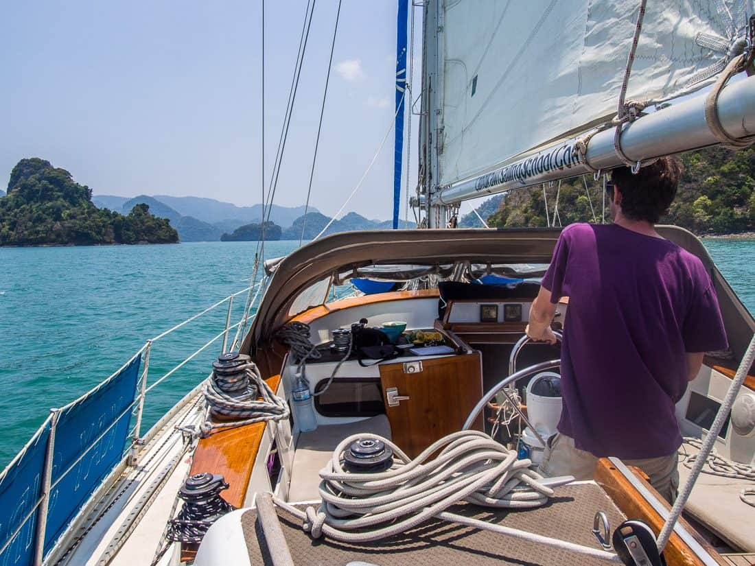 Simon sailing, Langkawi Sailing School