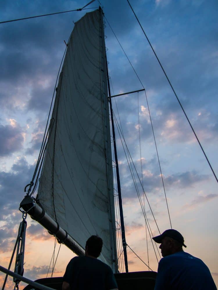 Sailing into the sunset on Kay Sira, Langkawi sailing school