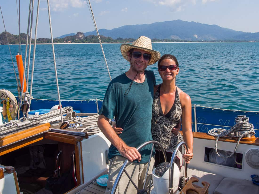 Us on Kay Sira, Langkawi Sailing School review