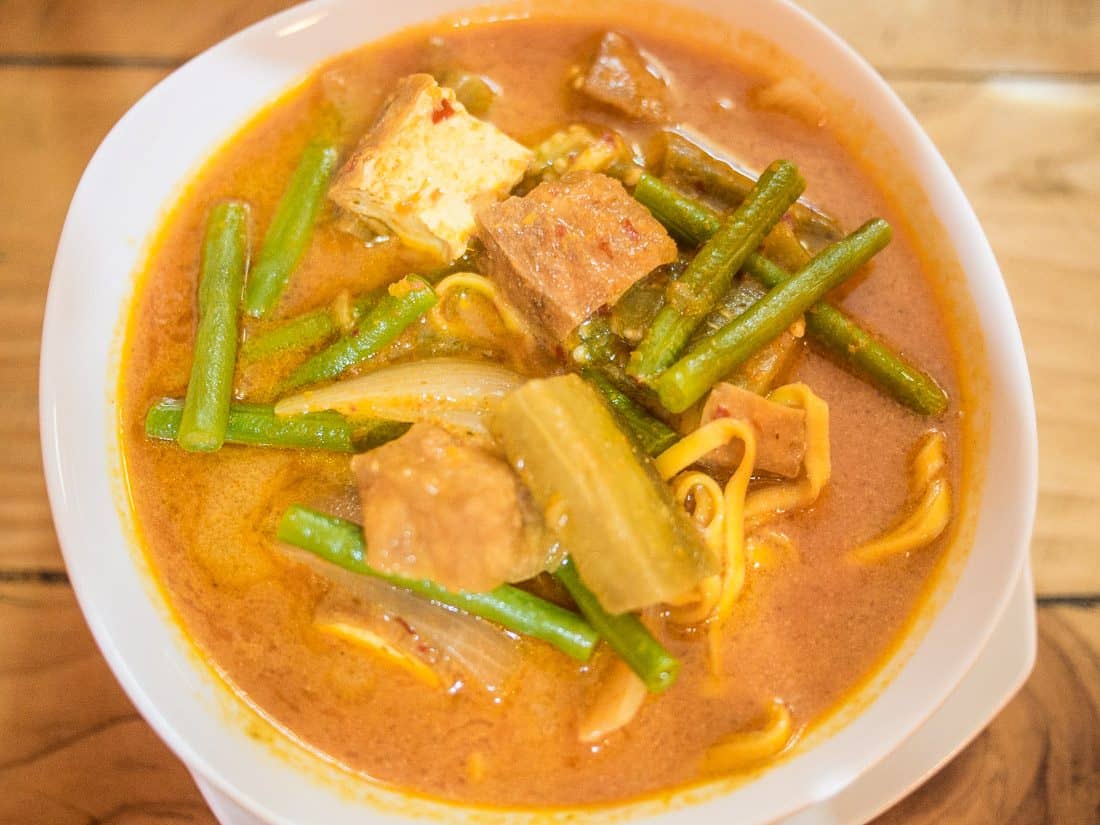 Curry vegetable noodle soup at Cafe Soleil
