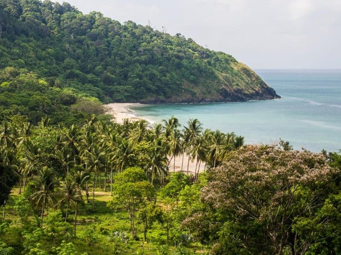 Bamboo Bay - one of the beaches you can visit on Koh Lanta by scooter