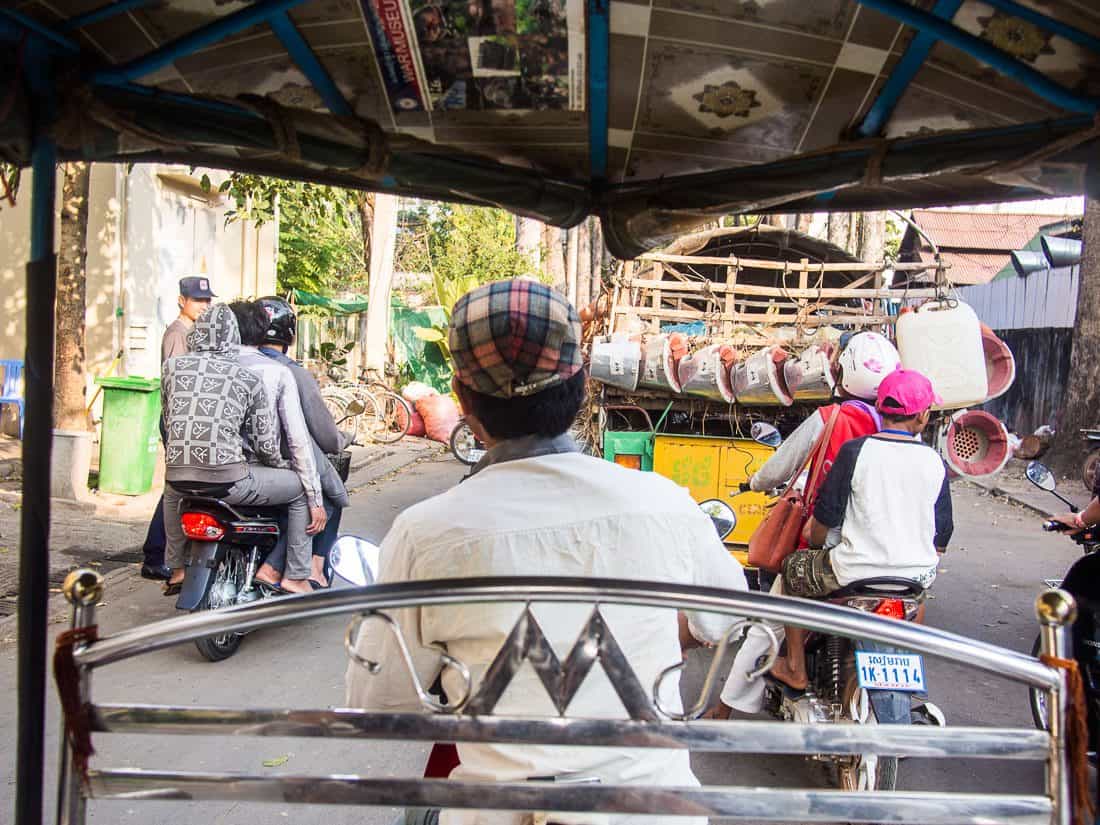 View from a tuk tuk, Cambodia