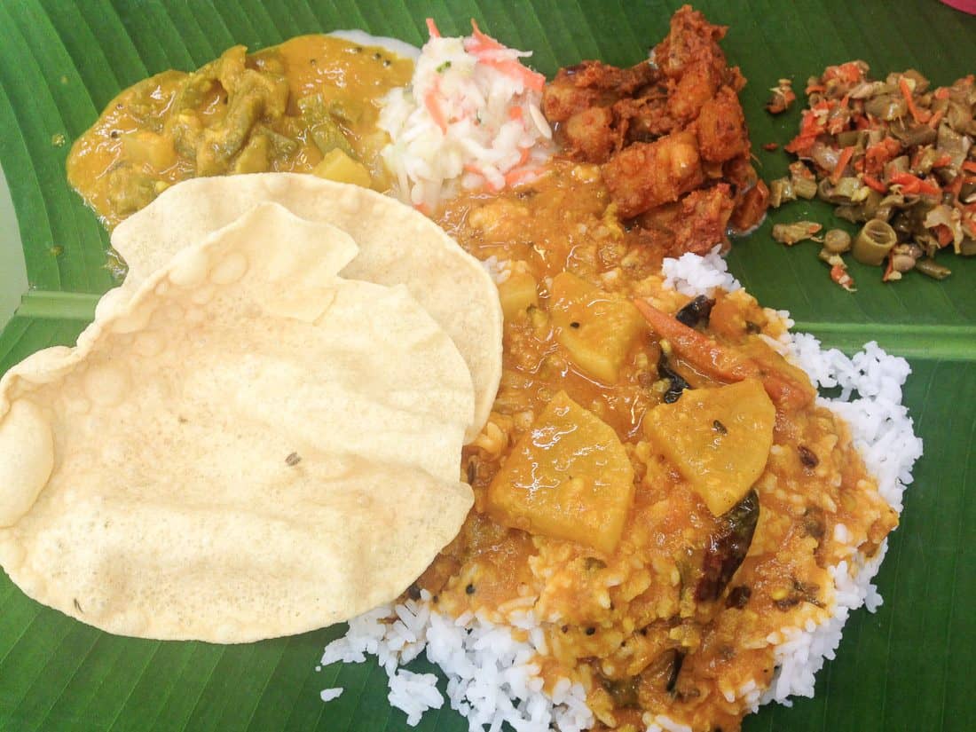 Banana leaf meal in Kuala Lumpur