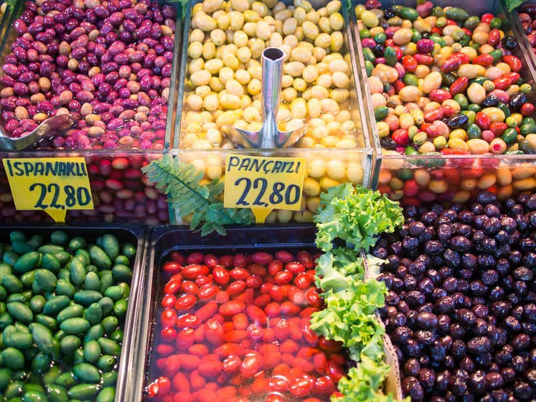 Olives in Kadikoy market