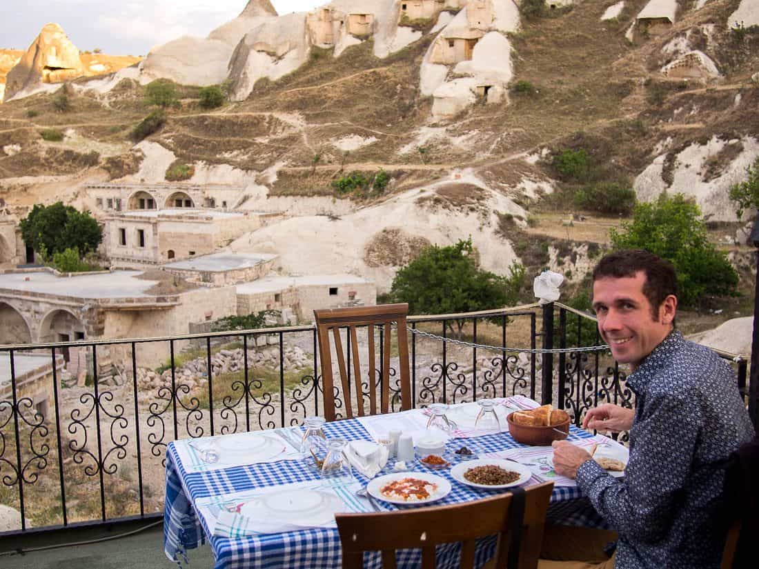 Simon on Ocak's terrace