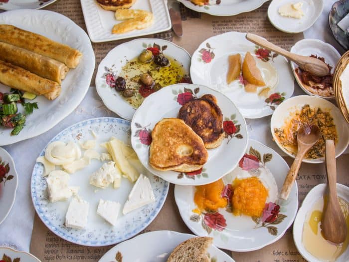 Turkish breakfast at Cafe Privato, Istanbul