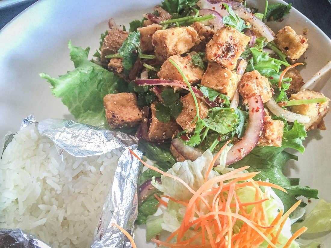 Vegan San Diego: Tofu larb at Plumeria