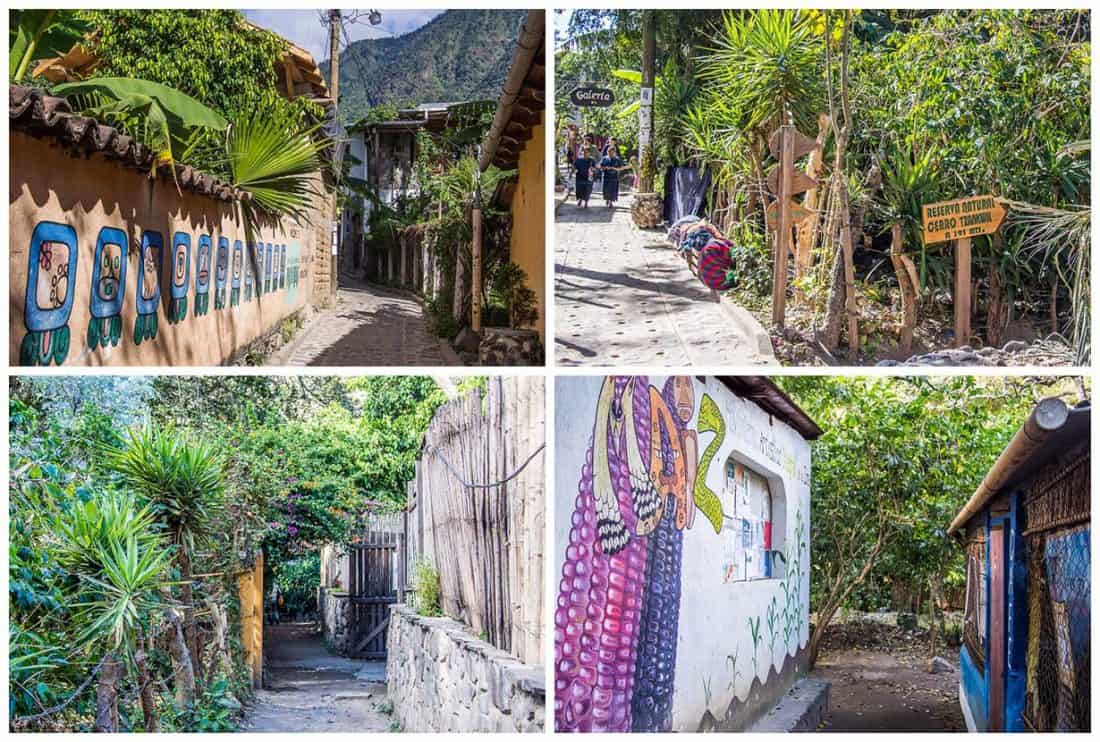 Paths by dock in San Marcos La Laguna, Lake Atitlan