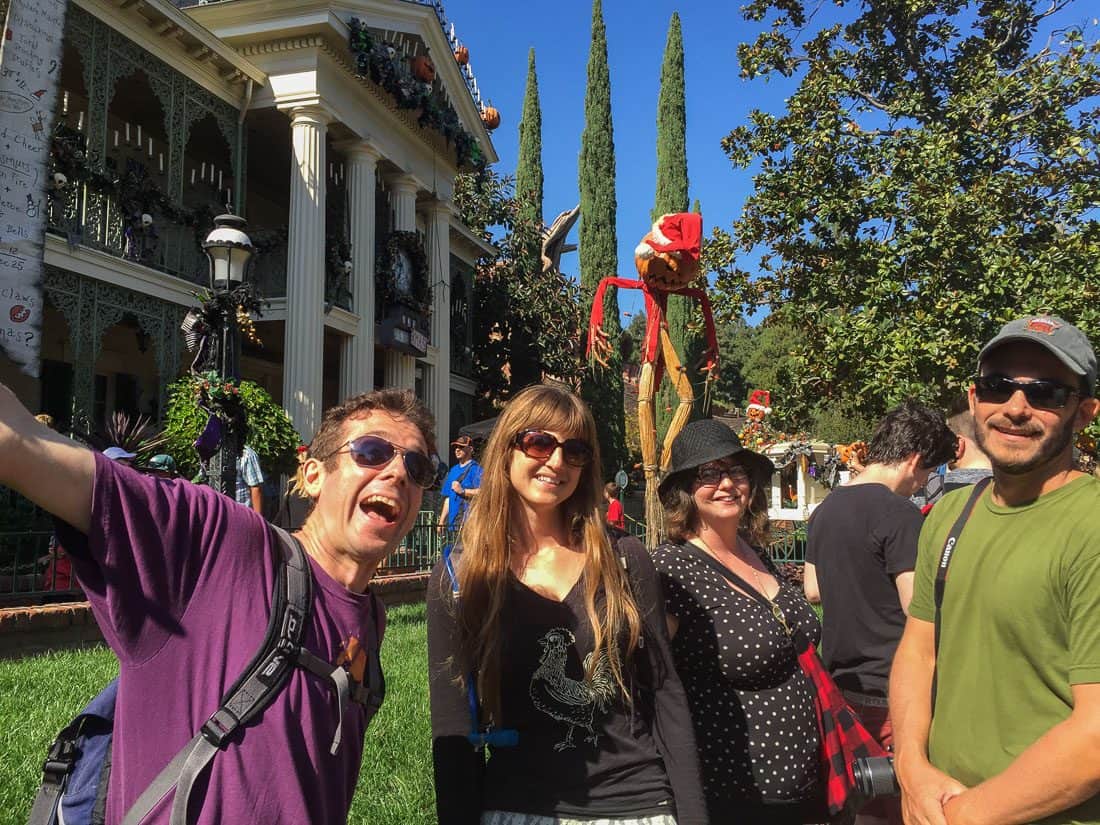 Visiting Haunted Mansion in Halloween at Disneyland California