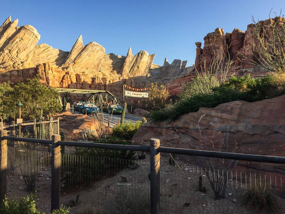 Radiator Springs Racers ride at Disneyland California Adventure