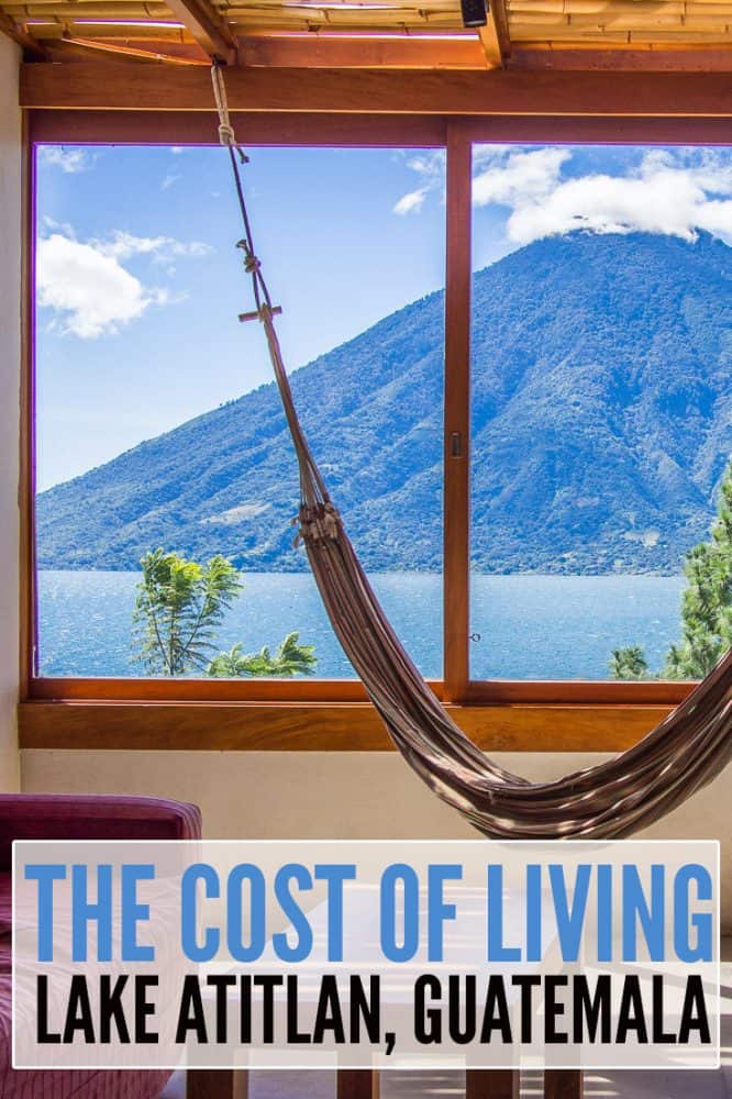 Find out how much it costs to live in the village of San Marcos La Laguna on the shore of Lake Atitlan in Guatemala. This was the view from our apartment at Pasajcap for the 2.5 months we spent living there. 