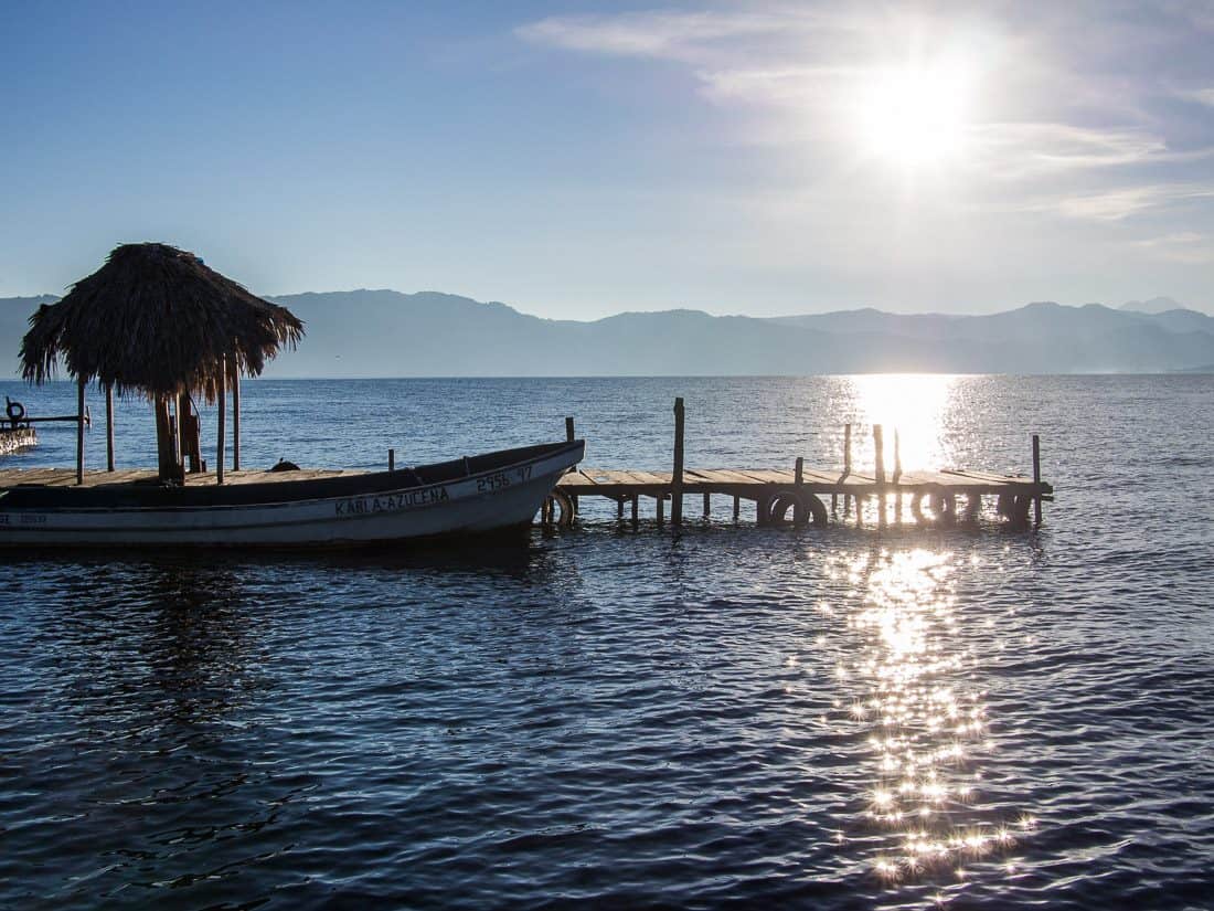 The private dock at our apartment at Pasajcap, San Marcos