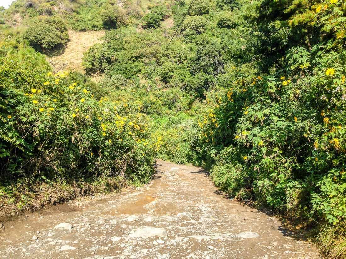The road between San Marcos and Tzununa