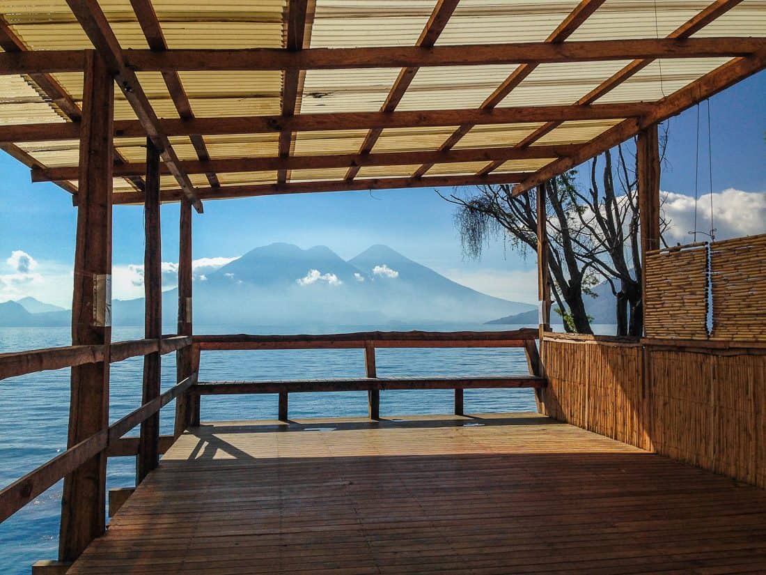 The yoga platform at Hostal Del Lago, San Marcos La Laguna