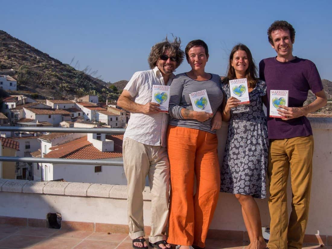 With our friends Warren and Betsy with their book Married with Luggage