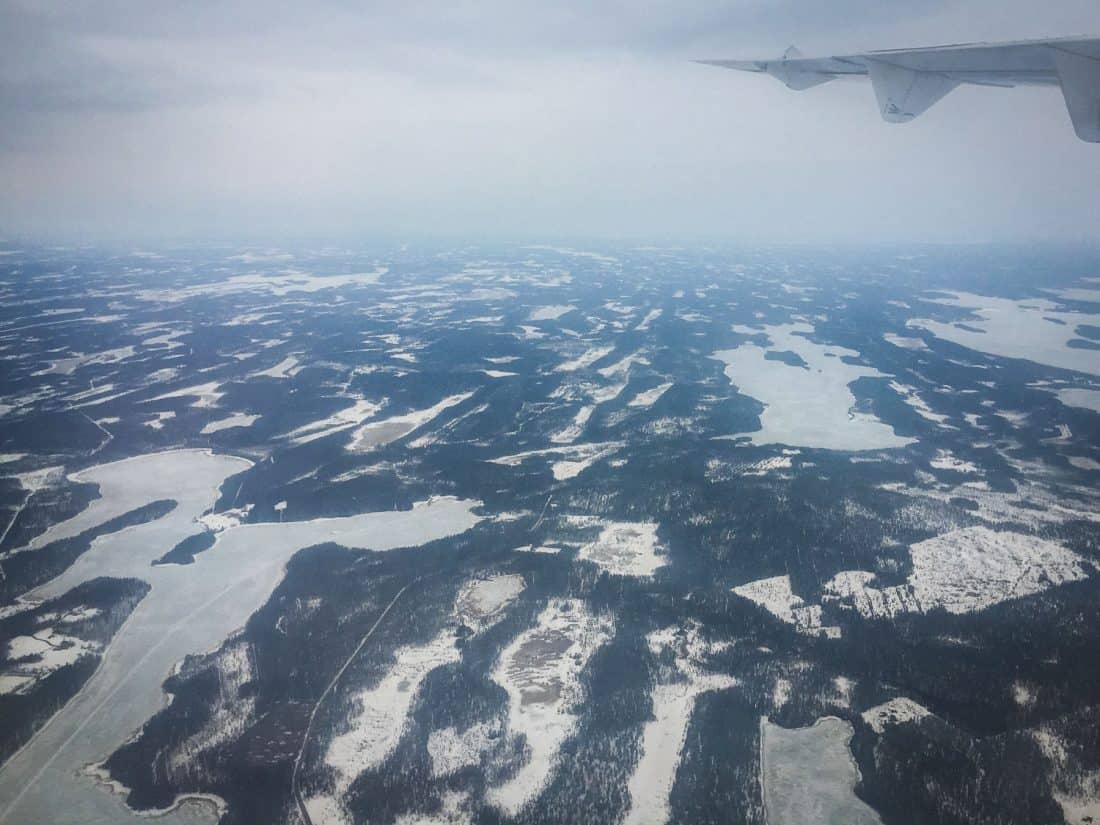 Flying into Kuusamo