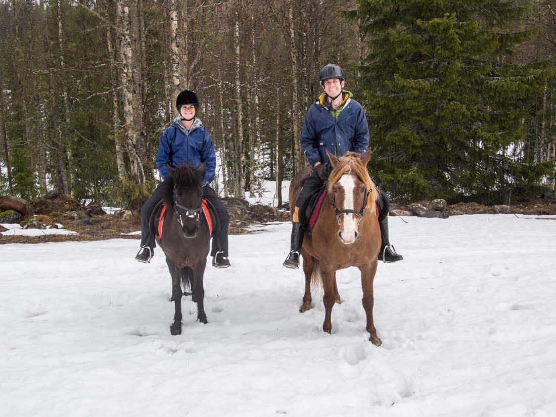 Horse riding at Ruska Laukka stables, Kuusamo